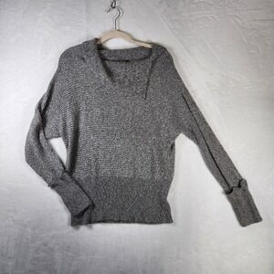 NY&C Gray Knit Cowl Neck Long Sleeve Oversized Pullover Sweater -‎ Women's L